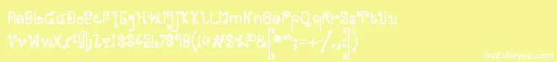 フォントCyclin ffy – 黄色い背景に白い文字