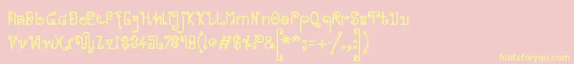 Cyclin ffy Font – Yellow Fonts on Pink Background