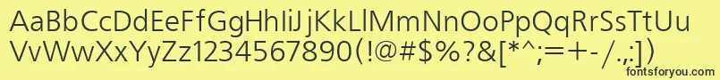 Frs45 Font – Black Fonts on Yellow Background