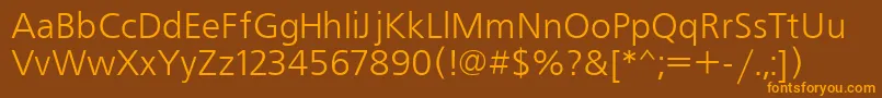Frs45 Font – Orange Fonts on Brown Background