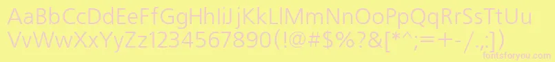 Frs45 Font – Pink Fonts on Yellow Background