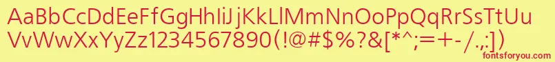 Frs45 Font – Red Fonts on Yellow Background