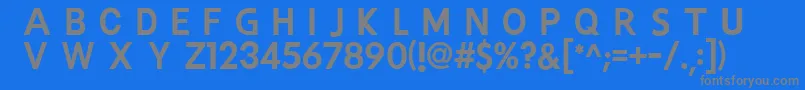 Vertexio Font – Gray Fonts on Blue Background