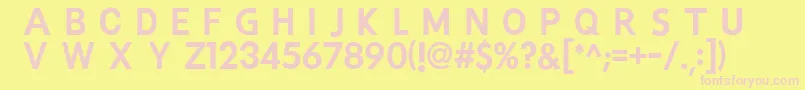 Vertexio Font – Pink Fonts on Yellow Background