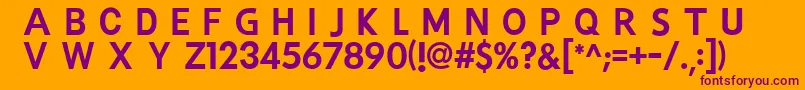 Vertexio Font – Purple Fonts on Orange Background