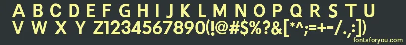 Vertexio Font – Yellow Fonts on Black Background