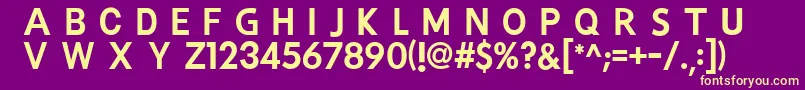 Vertexio Font – Yellow Fonts on Purple Background