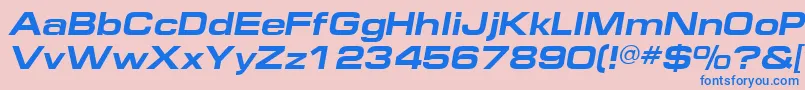 Шрифт EuropeextBoldItalic – синие шрифты на розовом фоне