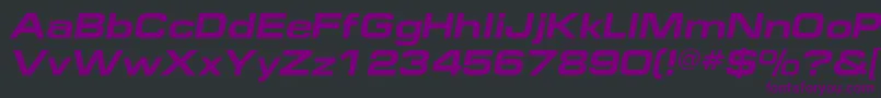 EuropeextBoldItalic-Schriftart – Violette Schriften auf schwarzem Hintergrund