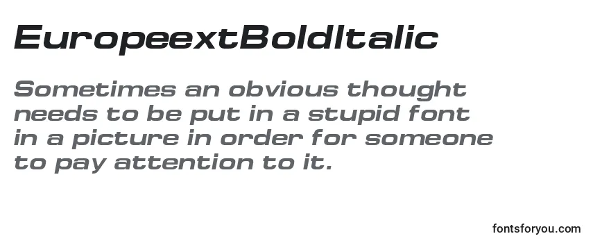 EuropeextBoldItalic Font