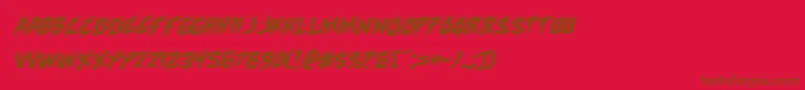 フォントHotkissrotal – 赤い背景に茶色の文字