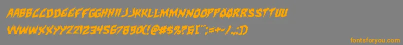Hotkissrotal Font – Orange Fonts on Gray Background