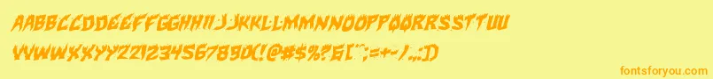 Hotkissrotal Font – Orange Fonts on Yellow Background