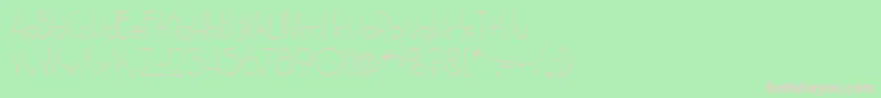 Sadelle Font – Pink Fonts on Green Background