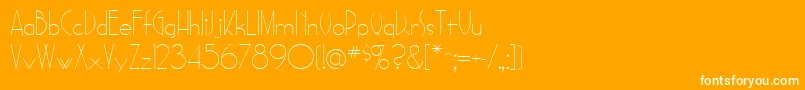 Sadelle-Schriftart – Weiße Schriften auf orangefarbenem Hintergrund