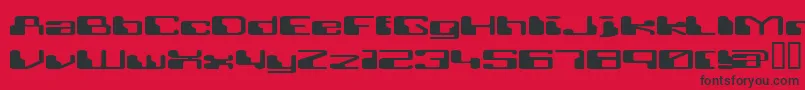 Retrrg Font – Black Fonts on Red Background