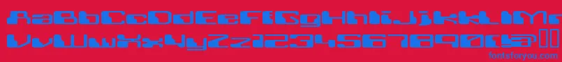 Retrrg-fontti – siniset fontit punaisella taustalla