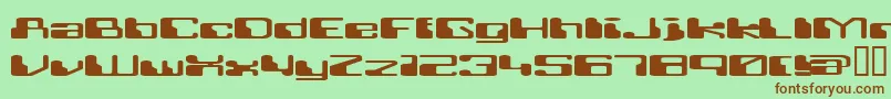 Retrrg Font – Brown Fonts on Green Background