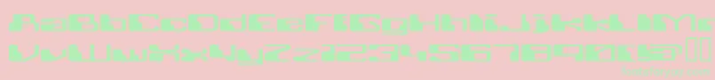 Retrrg Font – Green Fonts on Pink Background