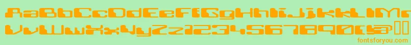 Retrrg Font – Orange Fonts on Green Background