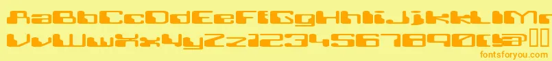 Retrrg Font – Orange Fonts on Yellow Background