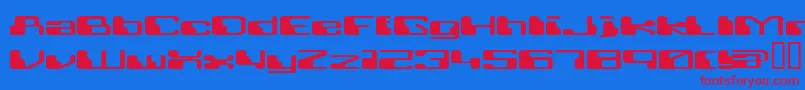 Retrrg Font – Red Fonts on Blue Background