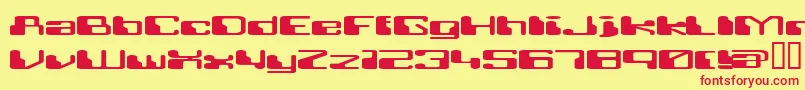 Retrrg Font – Red Fonts on Yellow Background