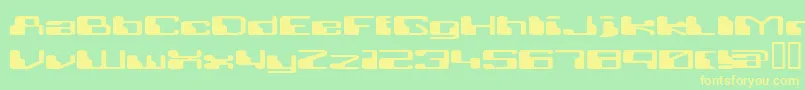 Retrrg Font – Yellow Fonts on Green Background