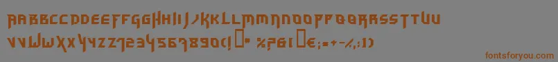 Czcionka Hammerhead – brązowe czcionki na szarym tle