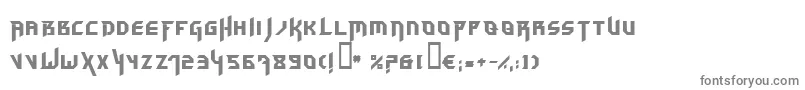 Hammerhead-fontti – harmaat kirjasimet valkoisella taustalla