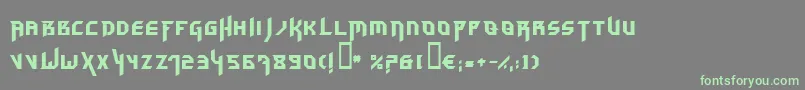Hammerhead Font – Green Fonts on Gray Background