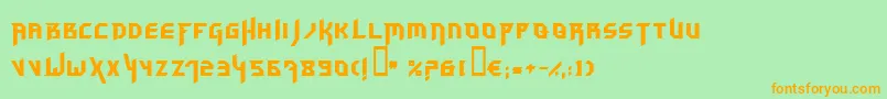 More about Hammerhead Font Hammerhead Font – Orange Fonts on Green Background