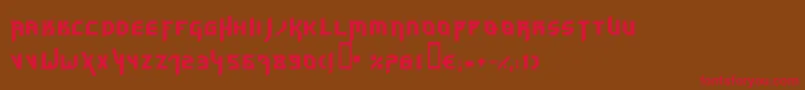 Hammerhead Font – Red Fonts on Brown Background