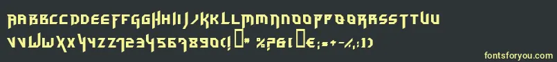 Hammerhead Font – Yellow Fonts on Black Background