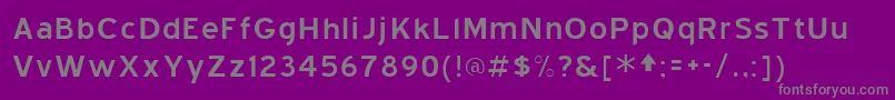 BlueHighway-fontti – harmaat kirjasimet violetilla taustalla