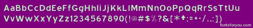 Шрифт BlueHighway – зелёные шрифты на фиолетовом фоне