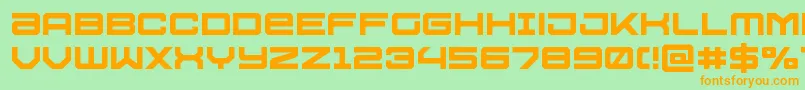 Ussdallas Font – Orange Fonts on Green Background