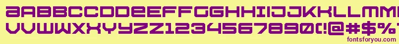 Ussdallas-fontti – violetit fontit keltaisella taustalla