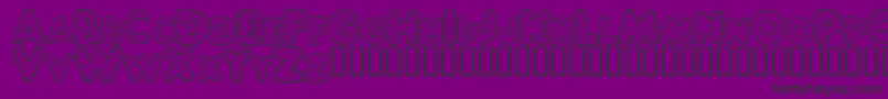 フォントVaricell – 紫の背景に黒い文字