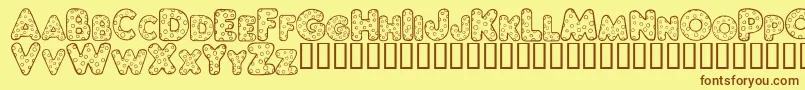 Varicell Font – Brown Fonts on Yellow Background