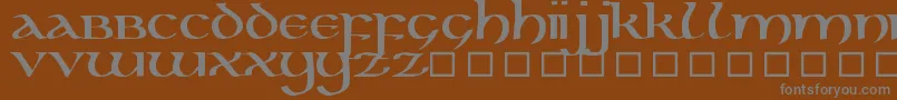 フォントKellsUncialBold – 茶色の背景に灰色の文字