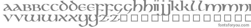 フォントKellsUncialBold – 白い背景に灰色の文字
