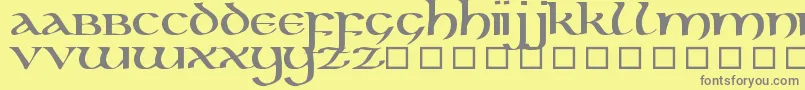 KellsUncialBold Font – Gray Fonts on Yellow Background