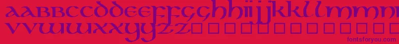 KellsUncialBold Font – Purple Fonts on Red Background