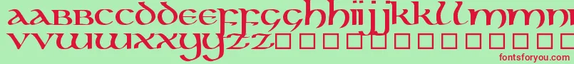 KellsUncialBold Font – Red Fonts on Green Background