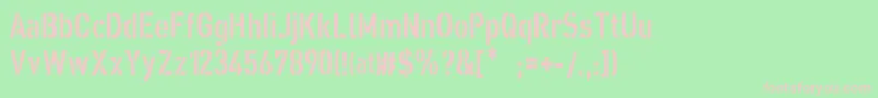 XxiiStraightArmy Font – Pink Fonts on Green Background