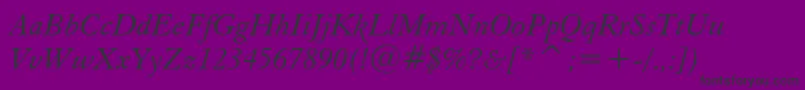 Eleggari-Schriftart – Schwarze Schriften auf violettem Hintergrund