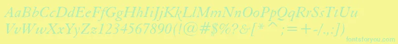 Eleggari Font – Green Fonts on Yellow Background