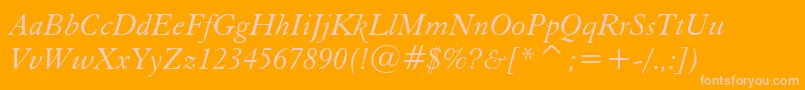 Eleggari Font – Pink Fonts on Orange Background