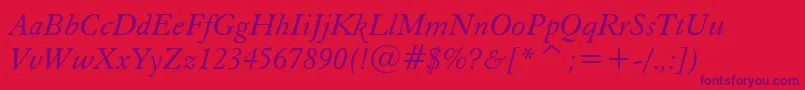 Eleggari Font – Purple Fonts on Red Background
